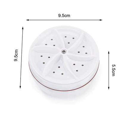 TurboClean™ Mini Washer: USB-Powered Ultrasonic Laundry Solution for Home & Travel