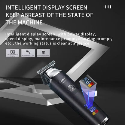 ZeroBlade™ Pro: Cordless 7000RPM Hair Trimmer with LCD Display